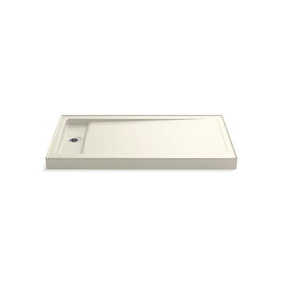 Bellwether 60'' x 34'' alcove shower base, left offset drain