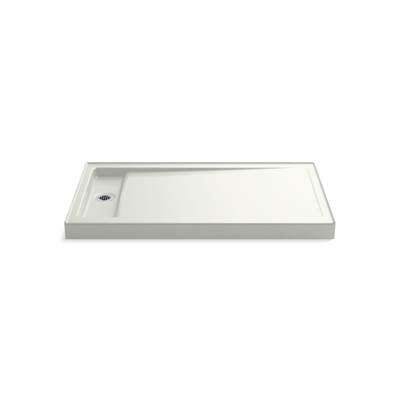 Bellwether 60'' x 34'' alcove shower base, left offset drain