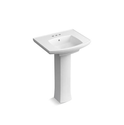 Kohler Kelston 23-3/4'' Rectangular Pedestal Bathroom Sink - White