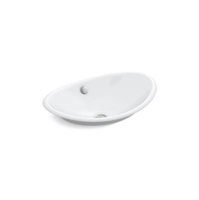 Iron Plains 20-3/4'' oval vessel bathroom sink - White