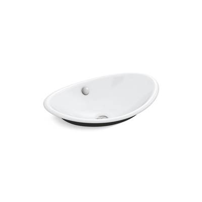 Iron Plains 20-3/4'' oval vessel bathroom sink - White