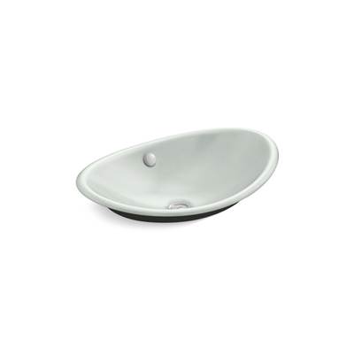 Iron Plains 20-3/4'' oval vessel bathroom sink - Sea Salt