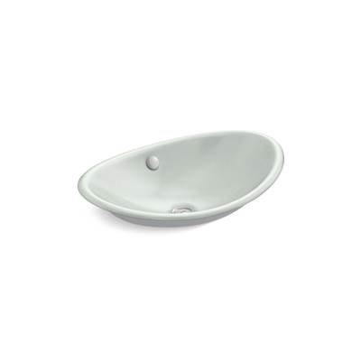 Iron Plains 20-3/4'' oval vessel bathroom sink - Sea Salt