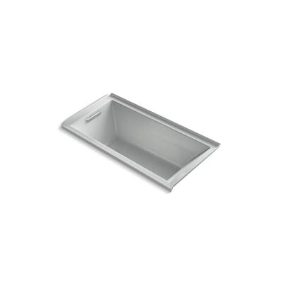 Kohler Underscore 60'' x 30'' alcove bath with Bask heated surface, left drain - Ice Grey