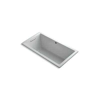 Kohler Underscore 60'' x 32'' drop-in bath with Bask heated surface - Ice Grey