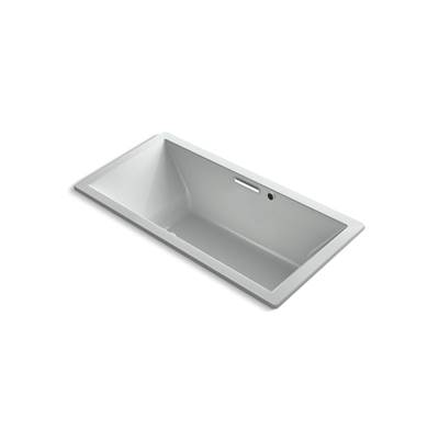 Kohler Underscore 72'' x 36'' drop-in Heated BubbleMassageE air bath with Bask heated surface - Ice Grey