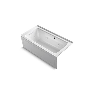 Archer 60'' x 30'' alcove whirlpool bath with Bask heated surface, left drain