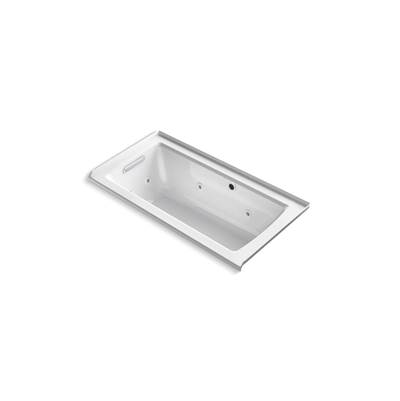 Archer 60'' x 30'' alcove whirlpool bath with Bask heated surface, left drain