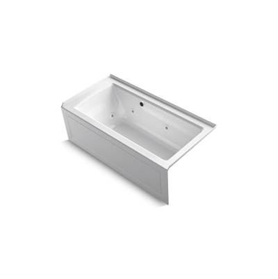 Archer 60'' x 30'' alcove whirlpool bath with Bask heated surface, right drain