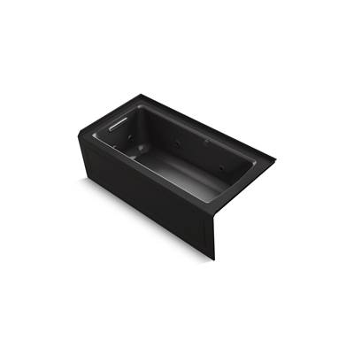 Archer 60'' x 30'' alcove whirlpool bath with Bask heated surface, left drain