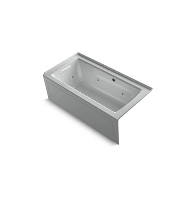 Archer 60'' x 30'' alcove whirlpool bath with Bask heated surface, left drain