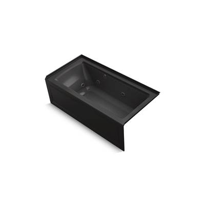 Archer 60'' x 30'' alcove whirlpool bath with Bask heated surface, right drain