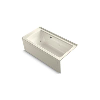 Archer 60'' x 30'' alcove whirlpool bath with Bask heated surface, right drain