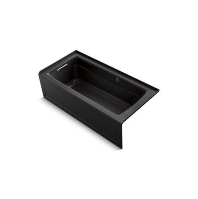 Archer 66'' x 32'' alcove bath with Bask heated surface, left drain