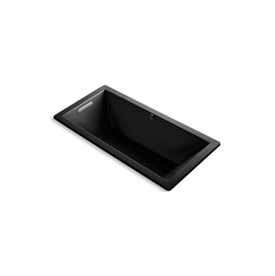 Kohler Underscore 66'' x 32'' drop-in bath with Bask heated surface - Black