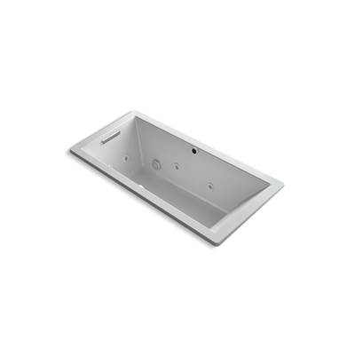 Kohler Underscore 66'' x 32'' drop-in Heated BubbleMassageE air bath with whirlpool - Ice Grey