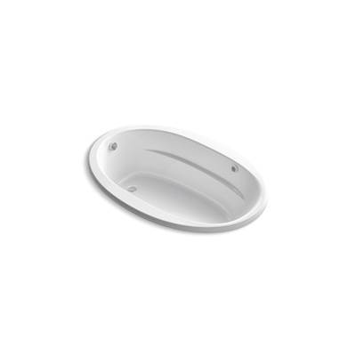 Kohler Sunward 66'' x 42'' drop-in Heated BubbleMassageE air bath with Bask heated surface - White