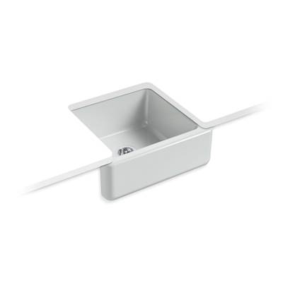 Kohler Whitehaven 23-1/2'' undermount single-bowl farmhouse kitchen sink - Ice Grey