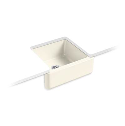Kohler Whitehaven 23-1/2'' undermount single-bowl farmhouse kitchen sink - Biscuit