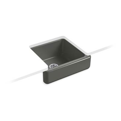 Kohler Whitehaven 23-1/2'' undermount single-bowl farmhouse kitchen sink - Thunder Grey
