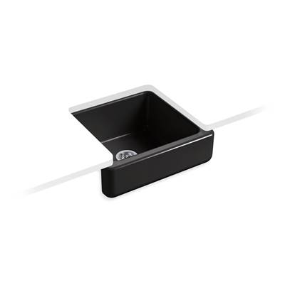 Kohler Whitehaven 23-1/2'' undermount single-bowl farmhouse kitchen sink - Black