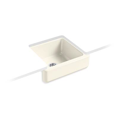 Kohler Whitehaven 23-1/2'' undermount single-bowl farmhouse kitchen sink - Biscuit
