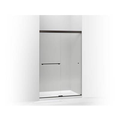 Kohler Revel Sliding shower door, 70'' H x 44-5/8 - 47-5/8'' W, with 1/4'' thick Crystal Clear glass - Anodized Dark Bronze