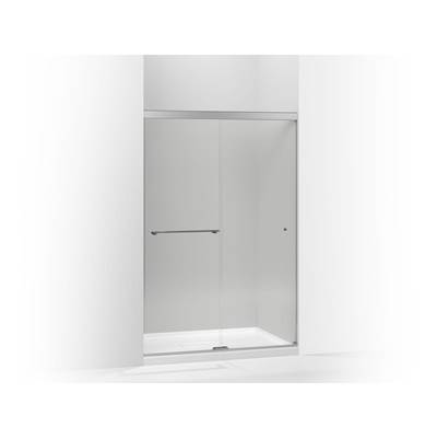 Kohler Revel Sliding shower door, 70'' H x 44-5/8 - 47-5/8'' W, with 1/4'' thick Crystal Clear glass - Bright Polished Silver