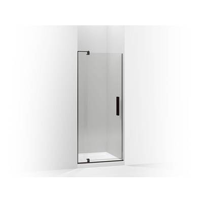 Kohler Revel Pivot shower door, 70'' H x 27-5/16 - 31-1/8'' W, with 1/4'' thick Crystal Clear glass - Anodized Dark Bronze