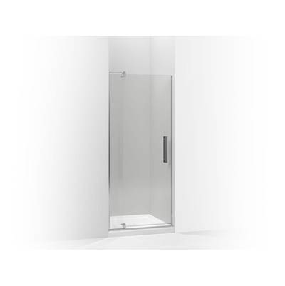 Kohler Revel Pivot shower door, 70'' H x 27-5/16 - 31-1/8'' W, with 1/4'' thick Crystal Clear glass - Bright Polished Silver
