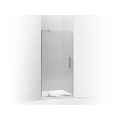 Kohler Revel Pivot shower door, 70'' H x 31-1/8 - 36'' W, with 1/4'' thick Crystal Clear glass - Anodized Brushed Nickel