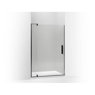 Kohler Revel Pivot shower door, 70'' H x 39-1/8 - 44'' W, with 5/16'' thick Crystal Clear glass - Anodized Dark Bronze