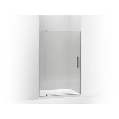 Kohler Revel Pivot shower door, 70'' H x 39-1/8 - 44'' W, with 5/16'' thick Crystal Clear glass - Anodized Brushed Nickel