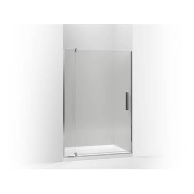 Kohler Revel Pivot shower door, 70'' H x 39-1/8 - 44'' W, with 5/16'' thick Crystal Clear glass - Bright Polished Silver