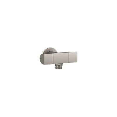 Exhale Wall-mount handshower holder with supply elbow and volume control - Vibrant Brushed Nickel
