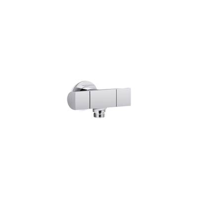 Exhale Wall-mount handshower holder with supply elbow and volume control - Polished Chrome
