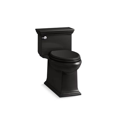 Kohler Memoirs Stately One-piece Compact Elongated Toilet with Skirted Trapway, 1.28 Gpf - Black