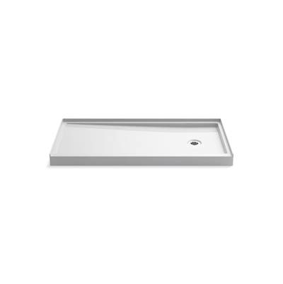 Kohler Rely 60'' x 30'' alcove shower base, right drain - White
