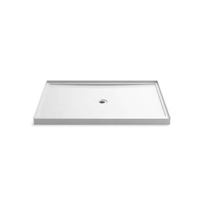 Kohler Rely 60'' x 42'' alcove shower base, center drain - White