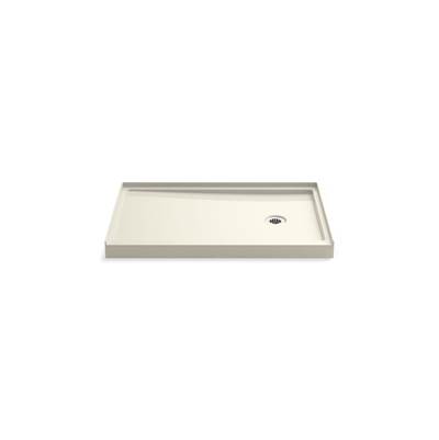 Kohler Rely 48'' x 32'' alcove shower base, right drain - Biscuit