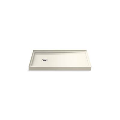 Kohler Rely 48'' x 32'' alcove shower base, left drain - Biscuit