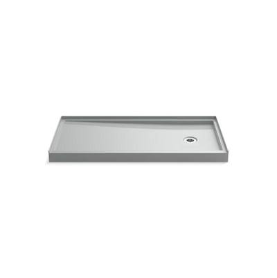 Kohler Rely 60'' x 30'' shower base with right-hand drain - Ice Gray