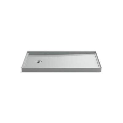 Kohler Rely 60'' x 30'' single-threshold shower base with left-hand drain - Ice Gray