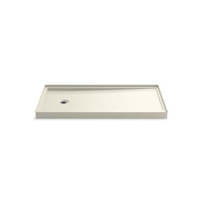 Kohler Rely 60'' x 30'' alcove shower base, left drain - Biscuit