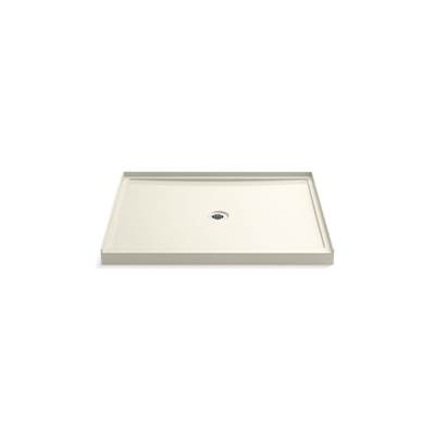 Kohler Rely 48'' x 42'' alcove shower base, center drain - Biscuit