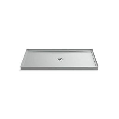 Kohler Rely 60'' x 34'' single-threshold shower base with center drain - Ice Gray