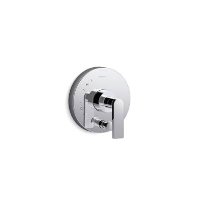 Composed Rite-Temp valve trim with push-button diverter and lever handle