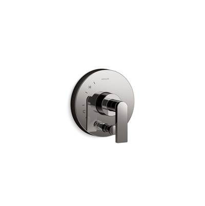 Composed Rite-Temp valve trim with push-button diverter and lever handle