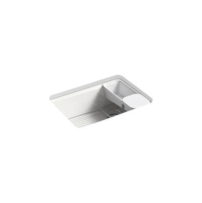 Kohler Riverby 27'' undermount single-bowl workstation kitchen sink - Sea Salt
