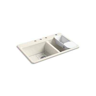 Kohler | Riverby | Drop In Kitchen Sink - Biscuit